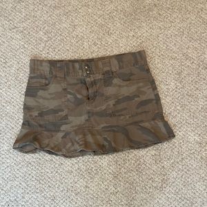 old navy camo mini skirt worn a couple times very cute on a little short